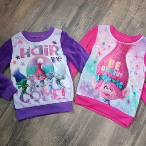 2 Trolls Fuzzy Sweatshirts